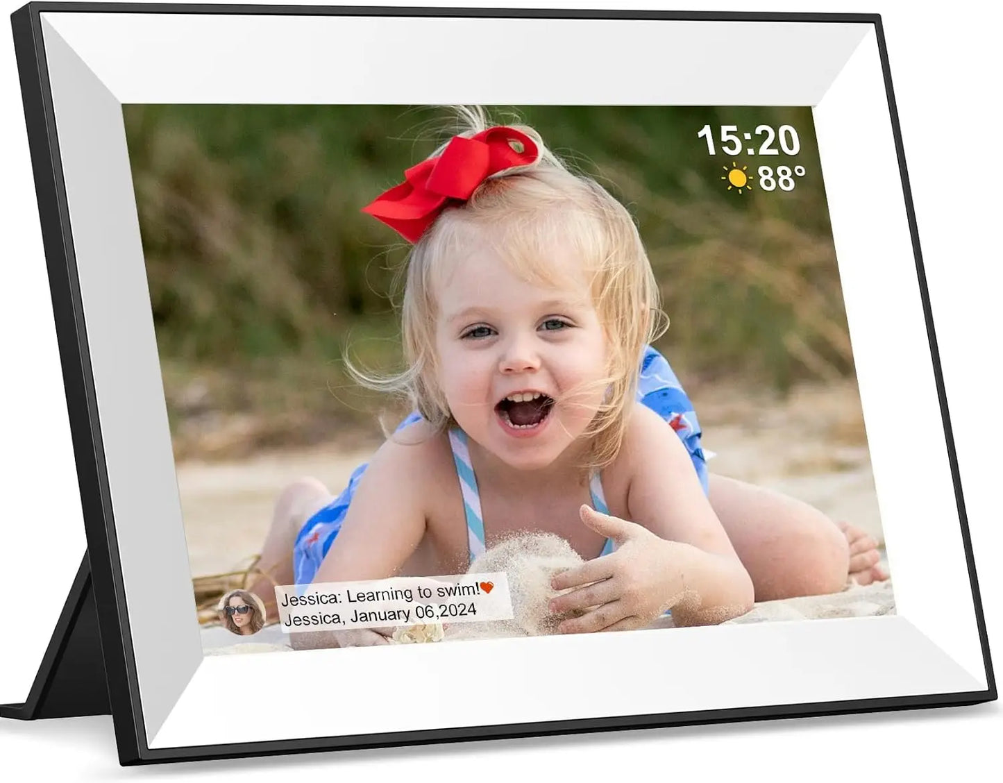 15.6 Inch Large Digital Picture Frame WiFi Electronic Smart Digital Photo Frame 32GB 1920 * 1080 IPS Touch Screen Wall Mountable