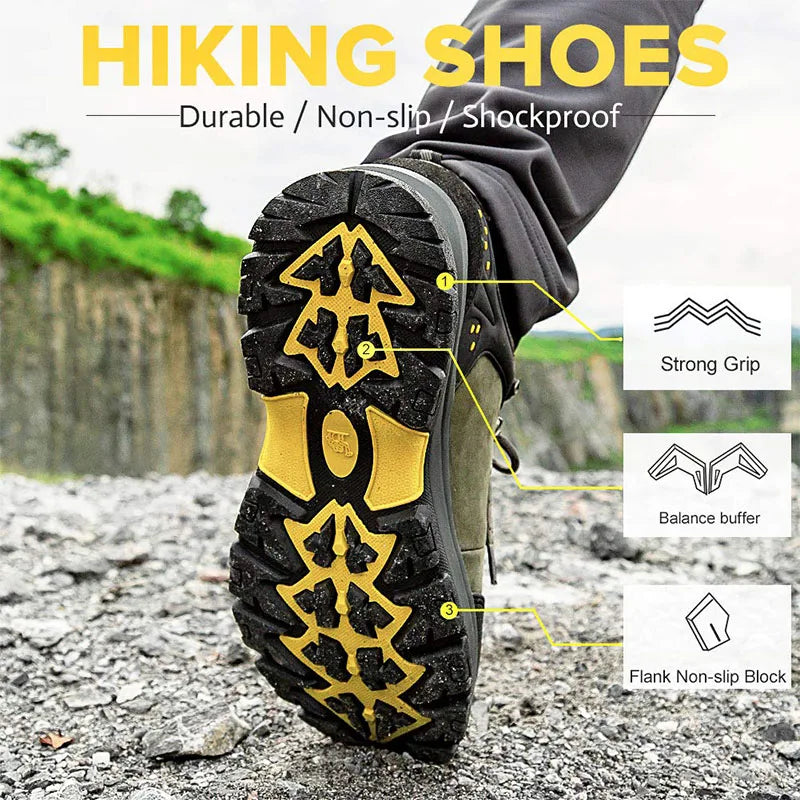 GOLDEN CAMEL Hiking Shoes for Men Waterproof Outdoor Low-top Hiking Boots Leather Men's Trekking Shoes Walking Male Sneakers New