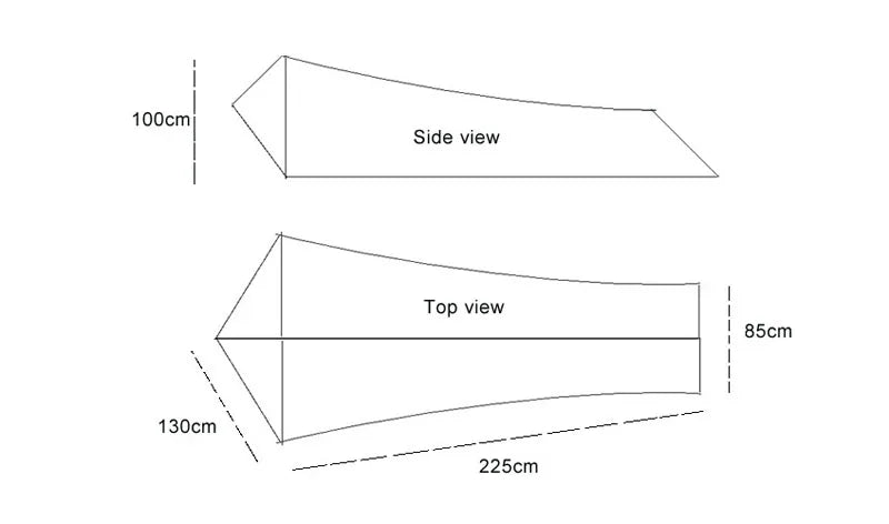 Ultra Light Rain Fly Tent Tarp, Waterproof 15d Silicone Coating Nylon Camping Shelter Canopy Rainfly, Lightweight tarp