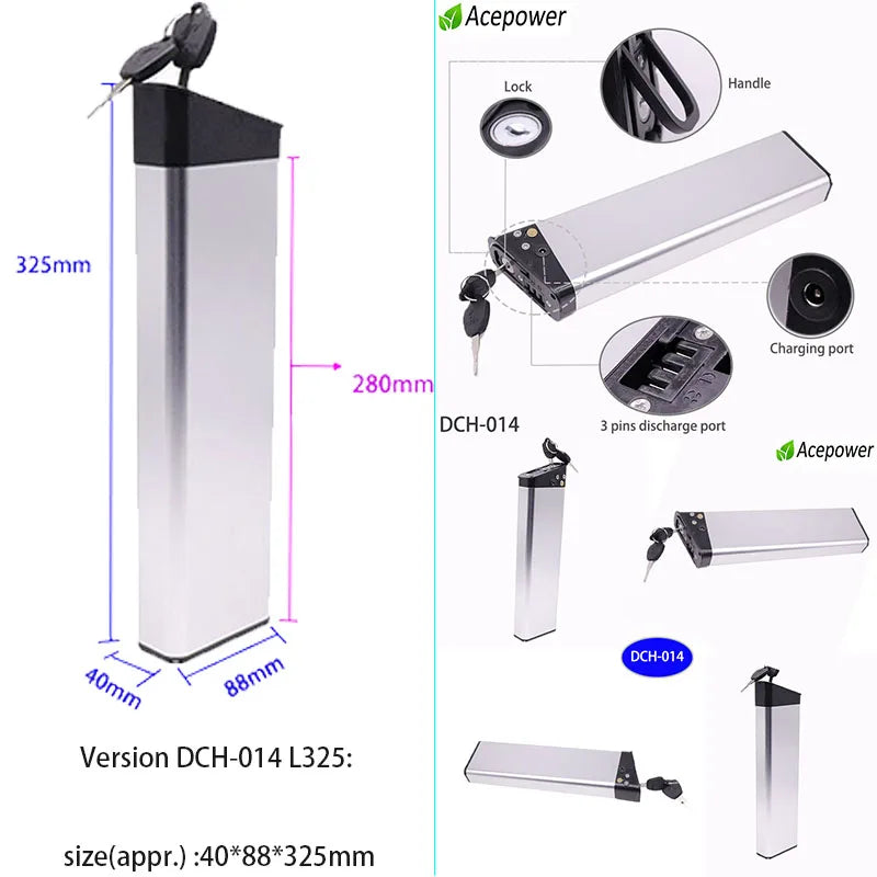 Folding E-Bike Battery 36V 48V 7.5Ah 10Ah 13.6Ah DCH-003 DCH-006 DCH-009 DCH011 DCH-014 DCH-015 DCH006 Electric Bicycle Battery