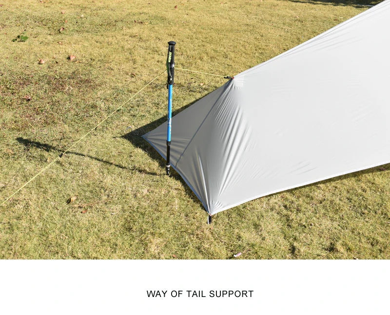 Ultra Light Rain Fly Tent Tarp, Waterproof 15d Silicone Coating Nylon Camping Shelter Canopy Rainfly, Lightweight tarp