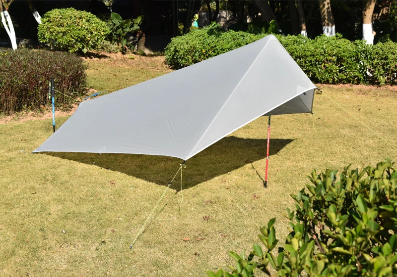 Ultra Light Rain Fly Tent Tarp, Waterproof 15d Silicone Coating Nylon Camping Shelter Canopy Rainfly, Lightweight tarp