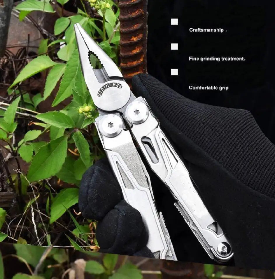 Daicamping DL12 EDC Multi Tools Multifunctional 7CR17MOV Plier Camping Gear Blade Multitools Clip Army Swiss Folding Multi Knife