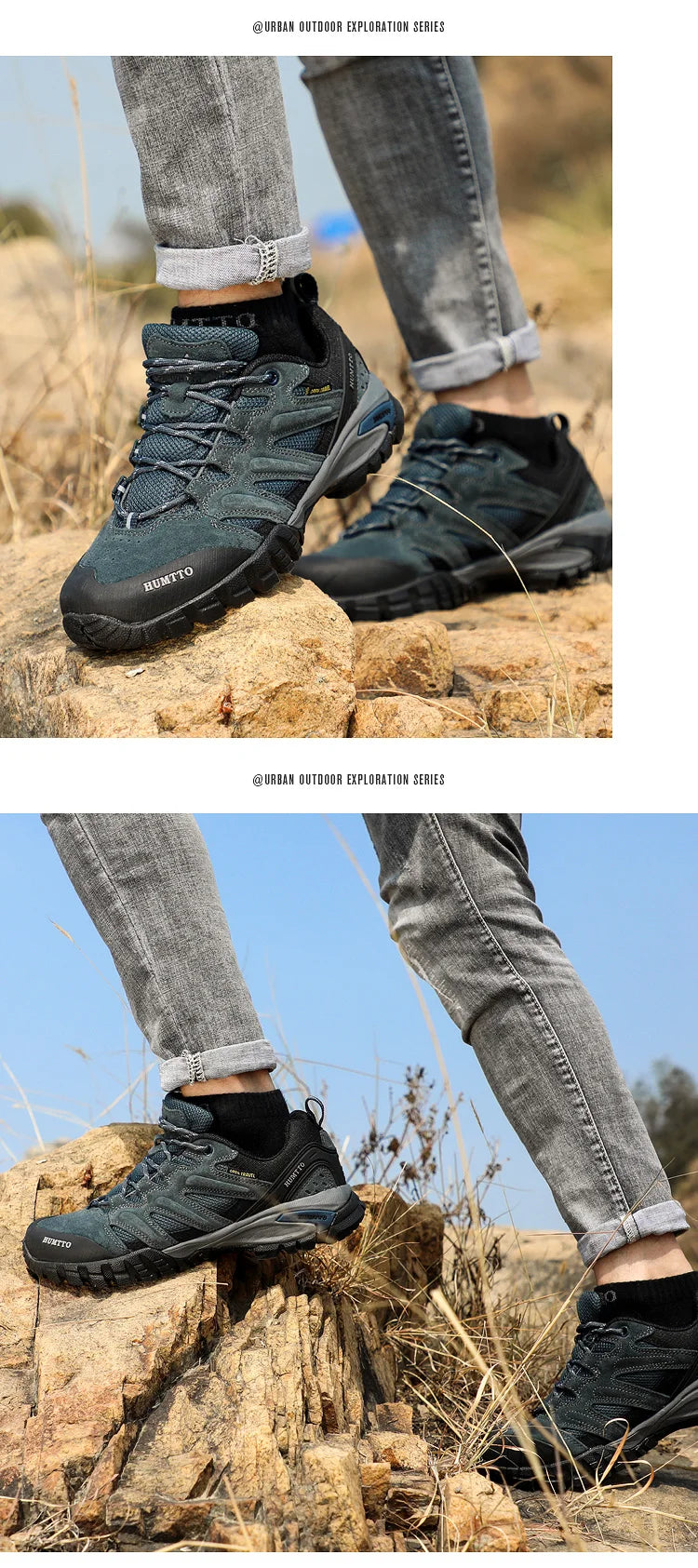 2019 New Breathable Hiking Shoes Soft Non-slip Cushioning Trekking Shoes High Quality Genuine Leather Sport Outdoor Shoes