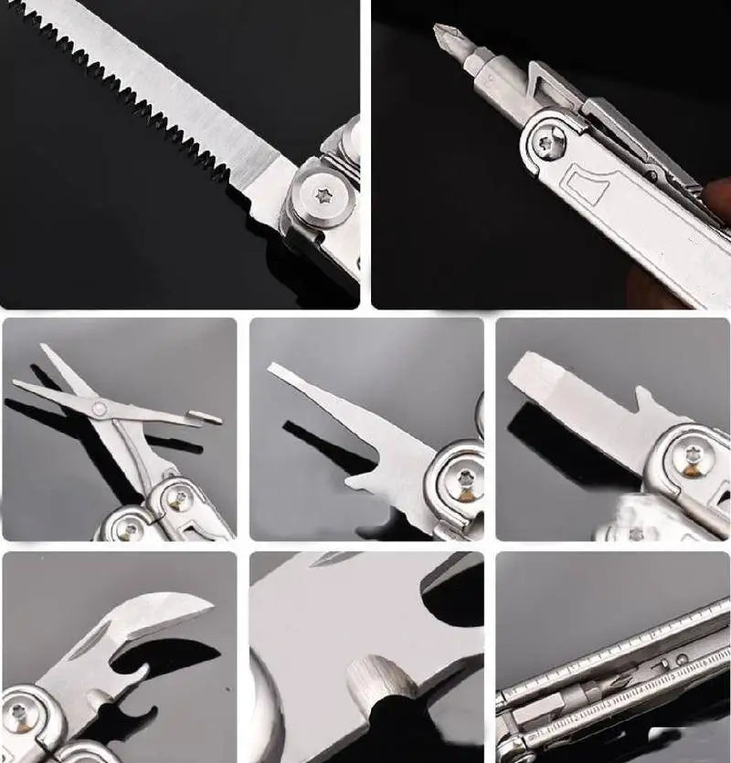 Daicamping DL12 EDC Multi Tools Multifunctional 7CR17MOV Plier Camping Gear Blade Multitools Clip Army Swiss Folding Multi Knife