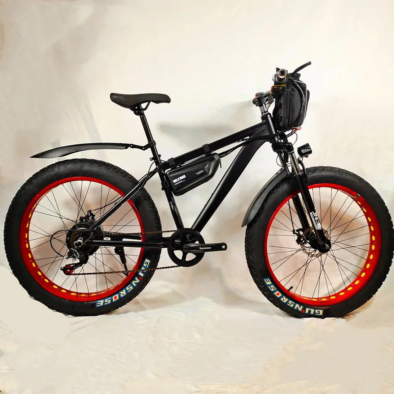 Electric Beach Bicycle for Men, Mountain Bike, Snow E-bike, 4.0 Fat Tire, 2000W, 48V, 20Ah