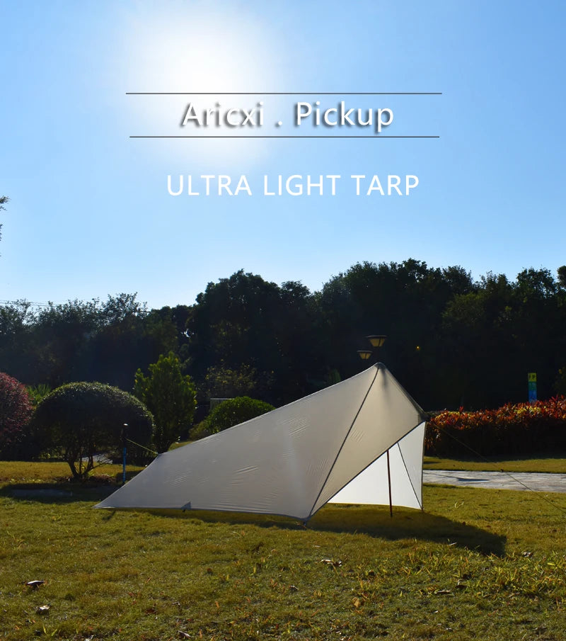 Ultra Light Rain Fly Tent Tarp, Waterproof 15d Silicone Coating Nylon Camping Shelter Canopy Rainfly, Lightweight tarp