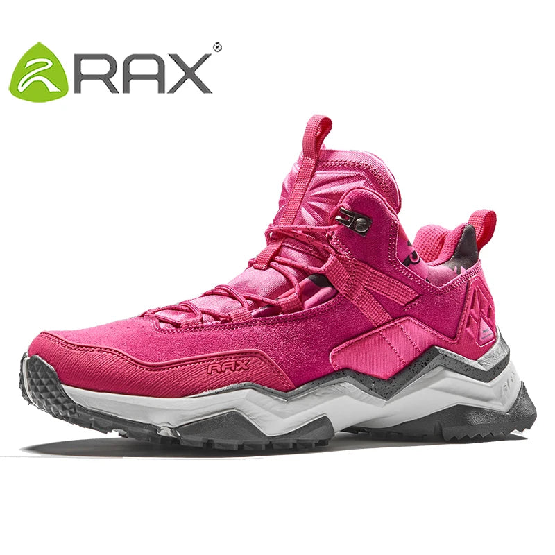 RAX Women's Waterproof Hiking Shoes for Winter Breathable and Anti-slip Mountaining Trekking OutdoorShoes for Professional Women