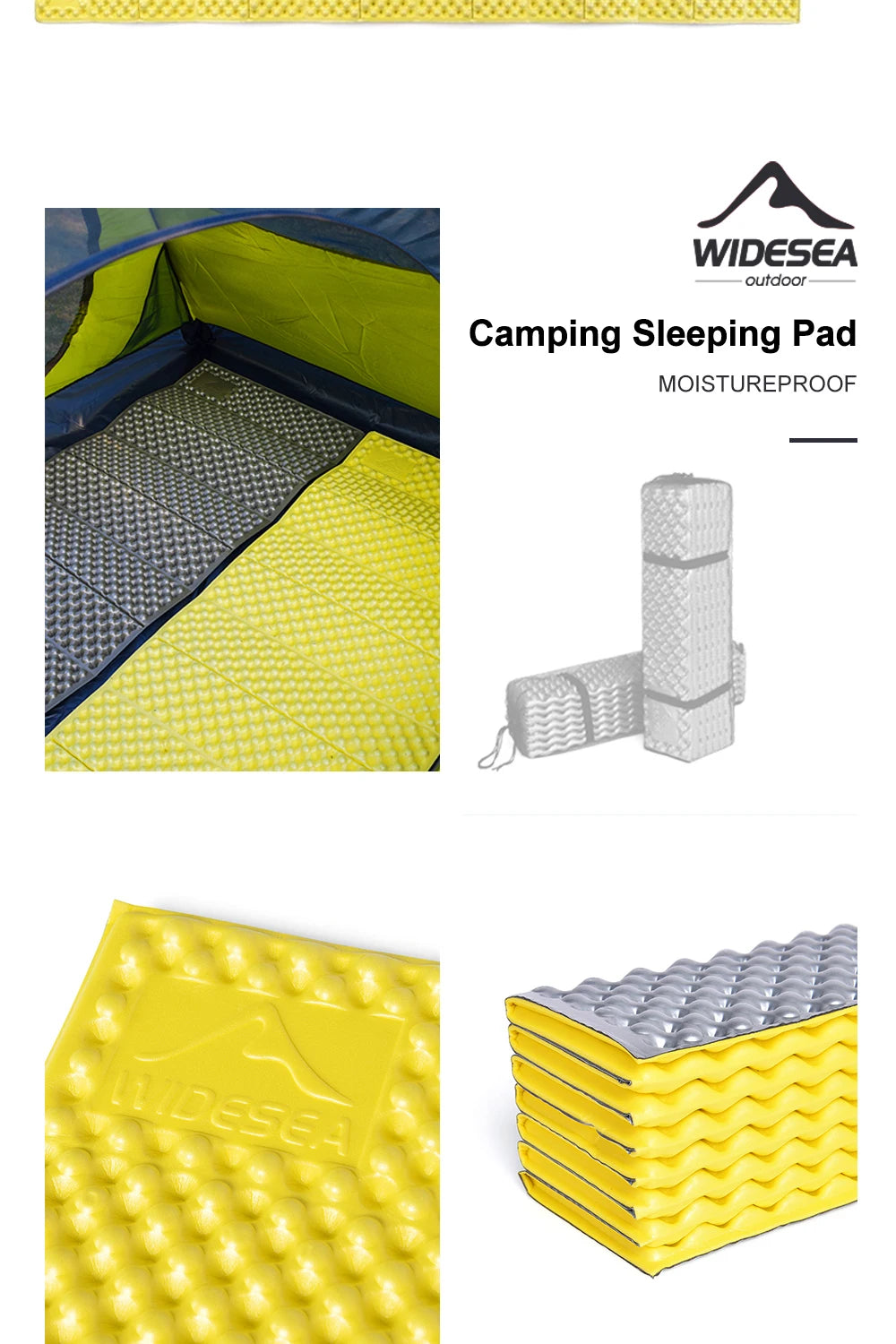 Widesea Camping Mat Portable Sleeping Pad Picnic Foam Bed Mattress Travel Trekking Equipment Blanket  Waterproof Moistureproof