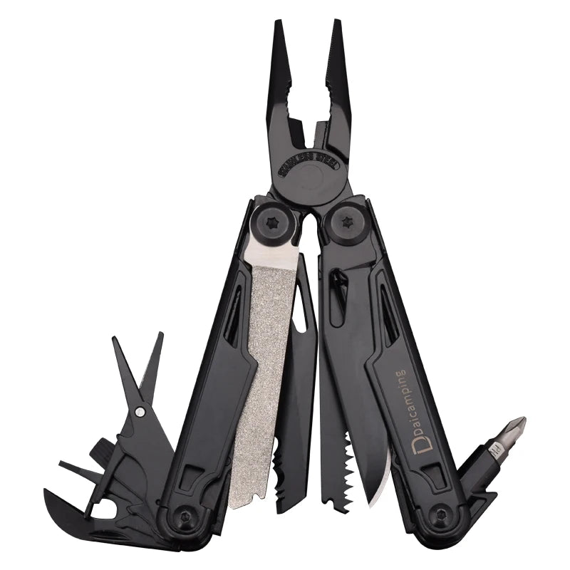 Daicamping DL12 18 In 1 Camping Multitools Clip Multi Pliers Multifunctional 7CR17MOV Folding Knife Tools Swiss Army Multi Knife