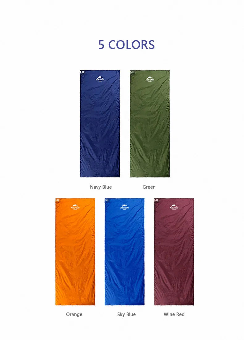 Naturehike Sleeping Bag Ultralight LW180 Waterproof Cotton Sleeping Bag Nature Hike Summer Hiking Camping Sleeping Bag