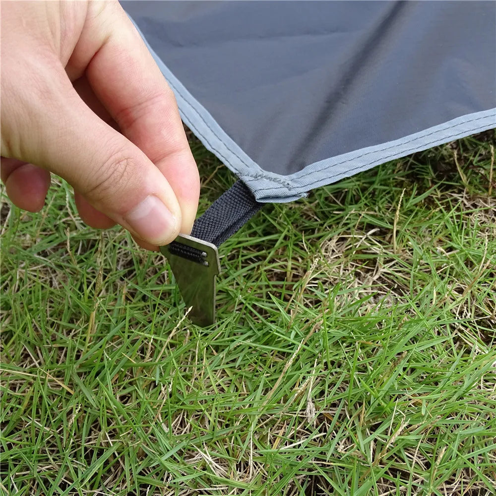 Waterproof Camping Mat with Pegs Tent Mattress Outdoor Picnic Blanket Ultralight  Large Portable Pocket Travel Mat Beach Mat