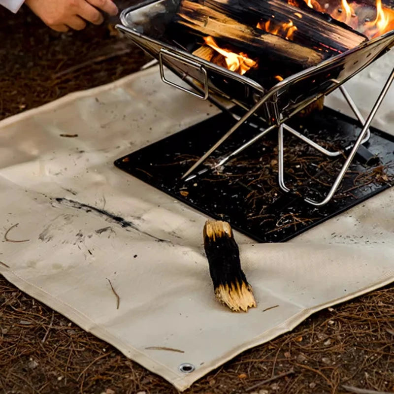 Outdoor Camping Flame Retardant Mat Anti Flame Pad Picnic Camping Mat Fireproof Cloth Fiberglass Pad Insulation Fire Mat 방염매트