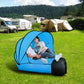 Inflatable Sofa with Canopy, Canopy Island Inflatable Lawn Bed, Camping Island with Sunshade, Inflatable Lazy Bed with Canopy