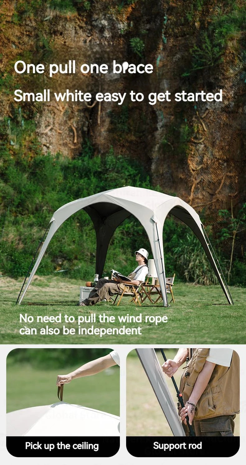 Naturehike Dome Tent Canopy Waterproof PU5000+ UPF12500+ Quick Open Docking Tent Outdoor Camping Large Sunshade Tarp Family