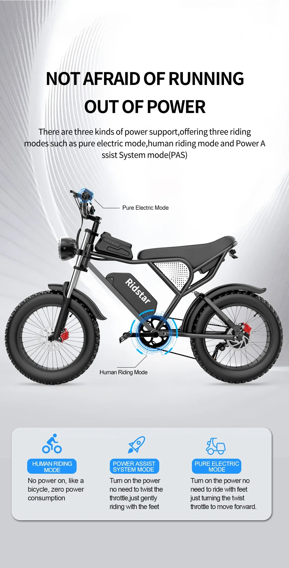 Ridstar Q20 Discount Electric Bike 2000W 52V 40AH Waterproof Powerful Dual Motors 20*4.0 Fat Tires for Mountain Ebike Adults