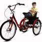 3 Wheel Electric Tricycle for Adult 350W 48V 7 Speed 20 Inch Retro Electric Cargo Bike for Men's Women's with Pull Basket