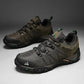 HIKEUP Four-Season Men's Hiking Shoes Outdoor Sports Genuine Leather Wear-Resistant Climbing Shoes Rubber Sole Trekking Sneaker