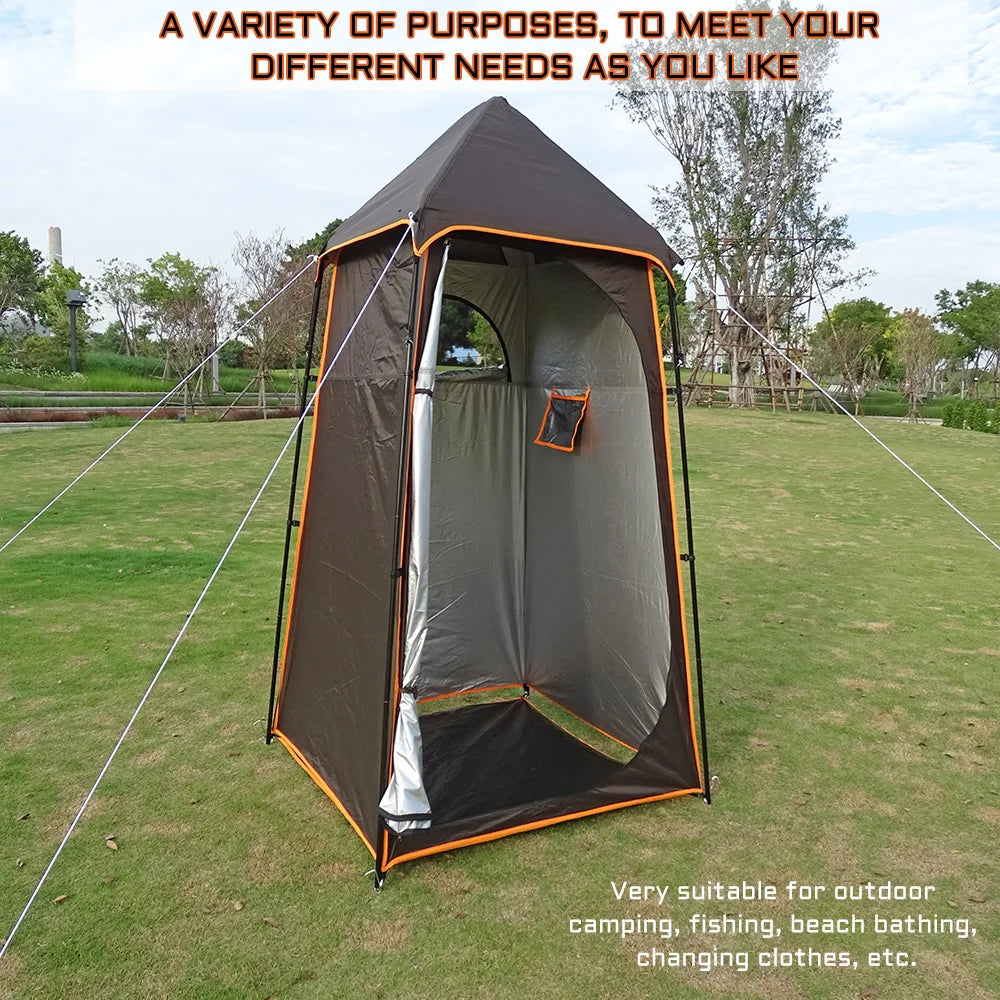 Heavy Duty Shower Tent Outdoor Camping Portable Toilet Tent Privacy Changing Room for Seaside Beach Travel Removable Bathroom