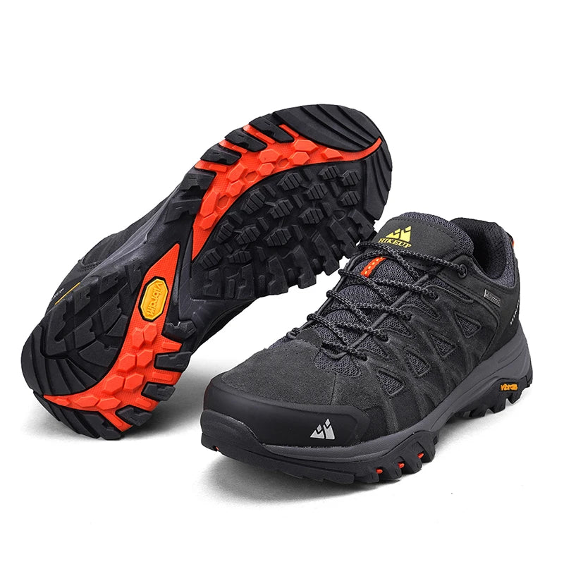 HIKEUP Hiking Shoes for Men Leather Trekking Shoes Technical Racing Sport Car Model Building Blocks City Mechanical Technical