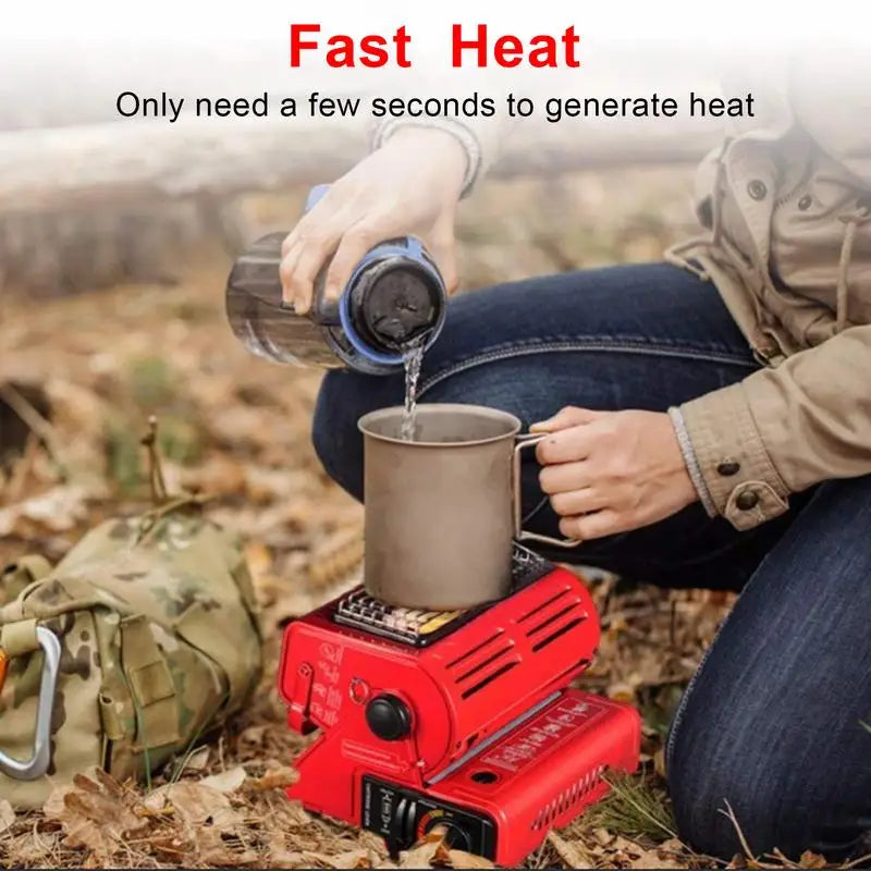 Outdoor Heater 1300W Portable Dual-Use Heating Stove Liquefied Gas Mini Tent Heater Grill Stove Tent Heater For Camping