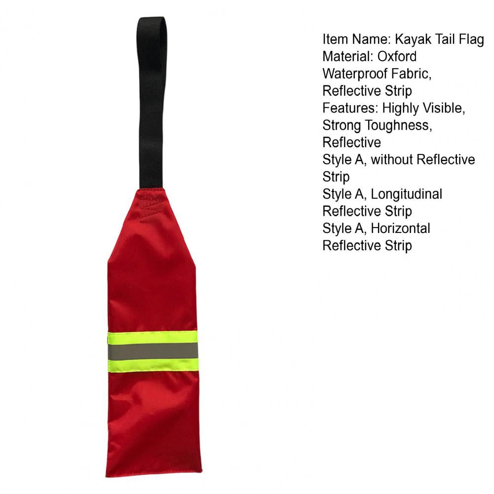 Kayak Safety Flag Canoe Reflective Waterproof Oxford Fabric Durable Red Safety Flags Kayak Accessories Safety Equipment