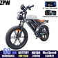 ZPW Adult Electric Bike 2000W 48V60AH Disc Brakes 20 Inch Fat Tire For Mountain Electric Bikes With Large LED Display For Ebike