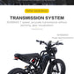 AKEZ-Electric Bike with Hydraulic Brake Ebike 20*4.0 Off-Road Fat Tire 45km h 7 Speed 1500W 48V 18Ah Removable Lithium battery