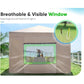 8x8 Pop-Up Canopy Tent with Sidewall & Roller Shutter Ventilation Window, Outdoor Gazebo Closed Waterproof, Bonus 4 Sandbags