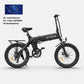 Black ENGWE-Electric Bicycle for Adults, City Bike Motor, Powerful Motor, Electric Bicycle, 20*3.0in, 36V 19.2AH, 250W, 25 km/h