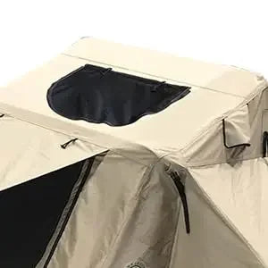 3 Person Roof Top Tent, Marine Grade 600D Rip-Stop Polyester Water Proof, with Rain Fly Tan Base, Easy To Install Truck Tent