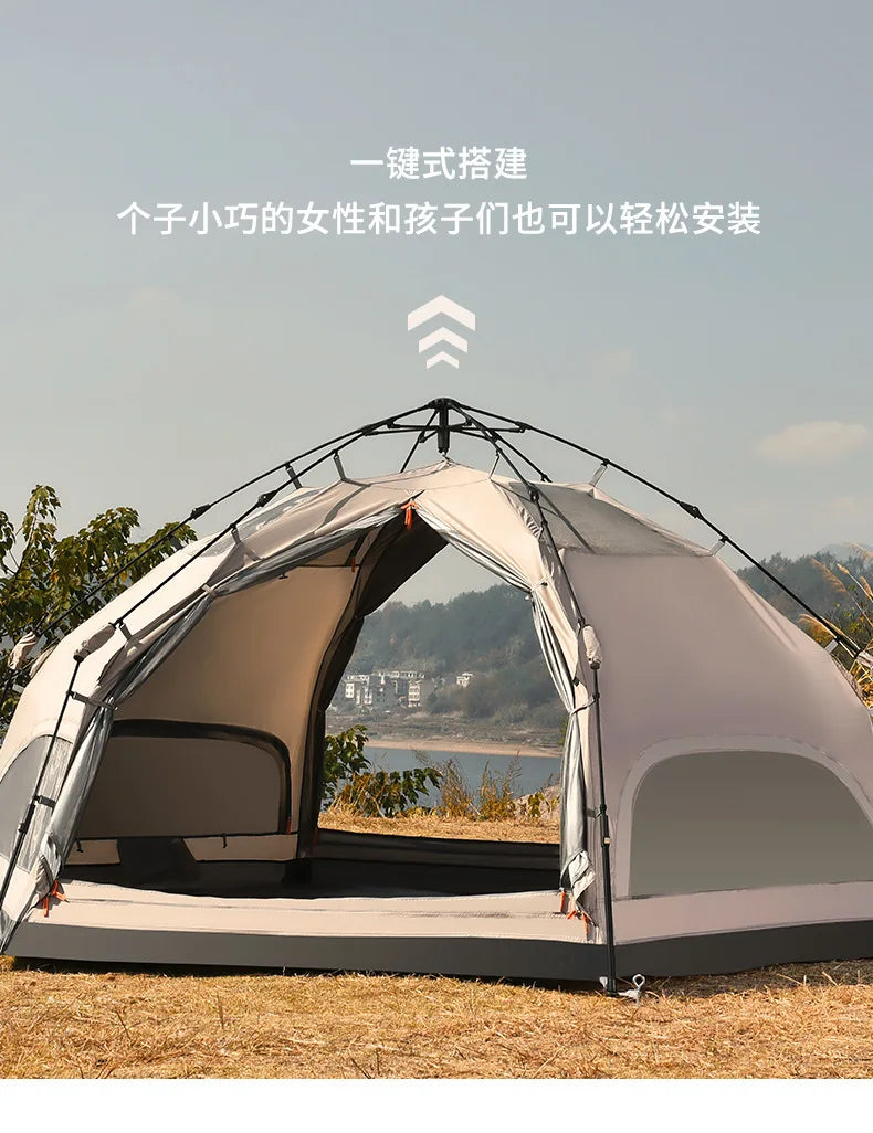 Fully automatic mushroom tent Outdoor camping field camping folding portable quick opening thickened rain proof   tent