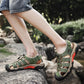 Summer Pu Leather Sandals For Men Rubber Outdoor Men Beach Shoes Anti-Slip Trekking Sandals Weight Light Male Hiking Sandals