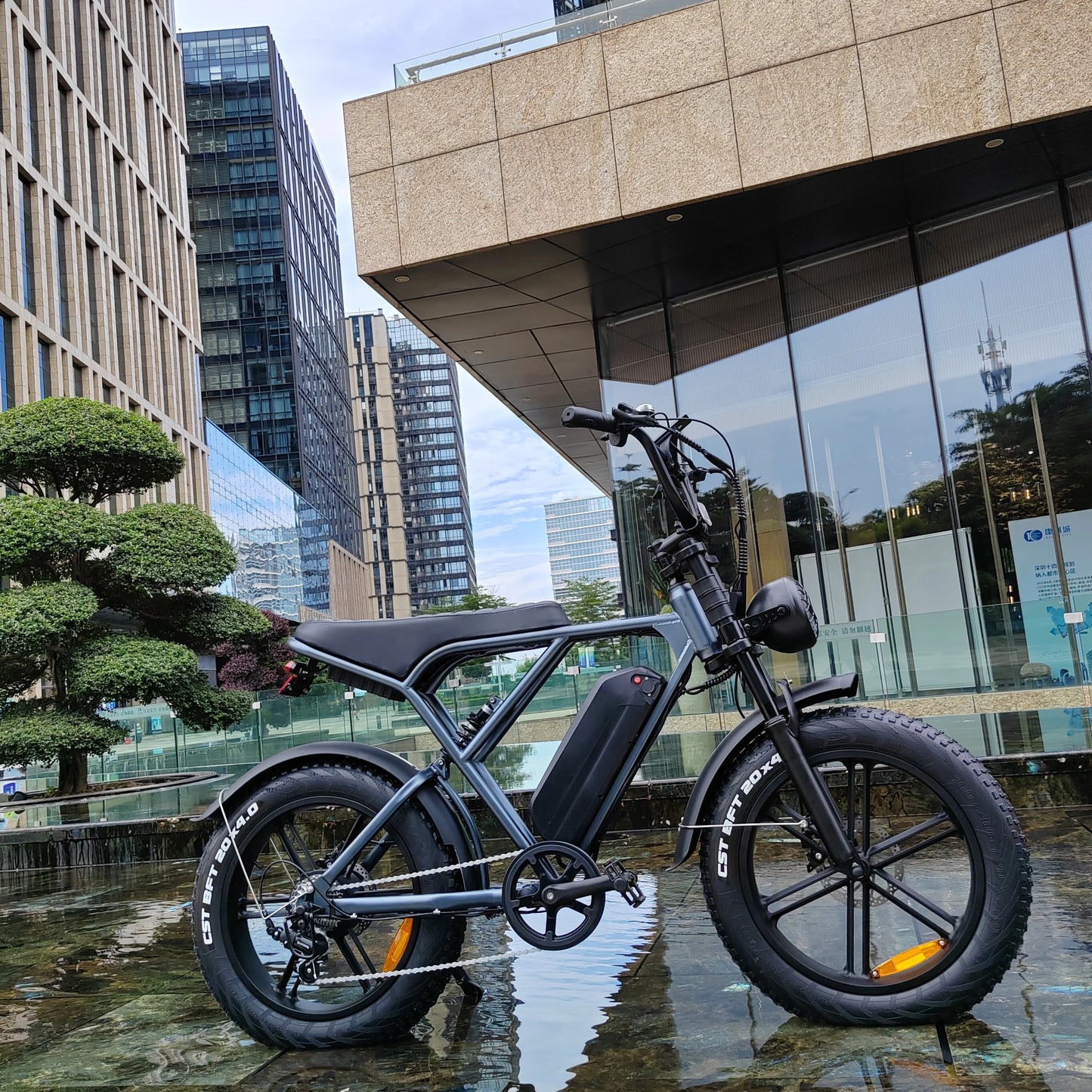 EU US UK Warehouse Retro Dirt Fat Tire E-bike OUXI V8 H9 2.0 Long Range 20*4.0" Off-Road Electric Bicycle 250w Fatbike 25km/h