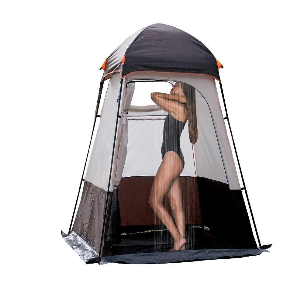 Portable Outdoor Privacy Shower Tent Double-Layer Sun Shelter for Camping Dressing Changing Room Toilet Hiking Fishing Picnic