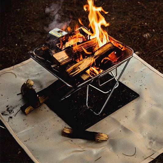 Outdoor Camping Flame Retardant Mat Anti Flame Pad Picnic Camping Mat Fireproof Cloth Fiberglass Pad Insulation Fire Mat