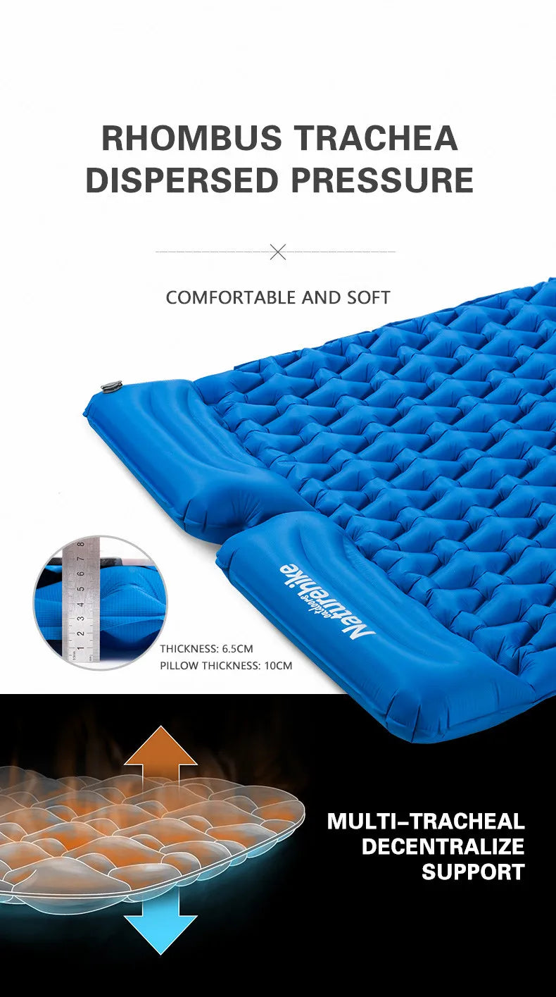 Naturehike Inflatable Mattress Air Mat Bed Tent Sleeping Pad Tourist Outdoor Camping Equipment Ultralight Portable Moistureproof