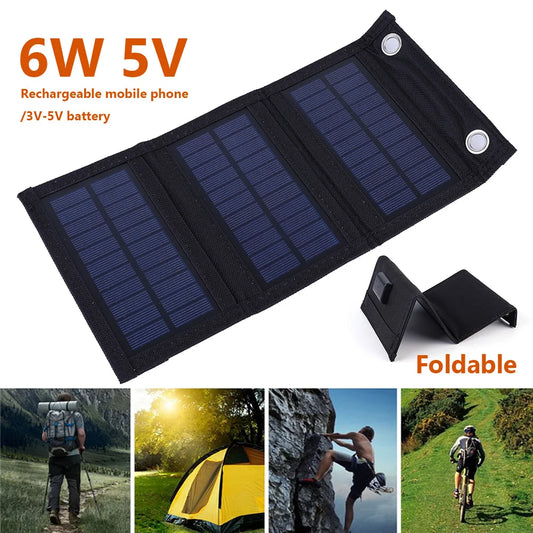 Outdoor Hiking Waterproof Foldable Solar panel For Phone power bank Solar USB Portable Solar Cells Charger camping Accessories