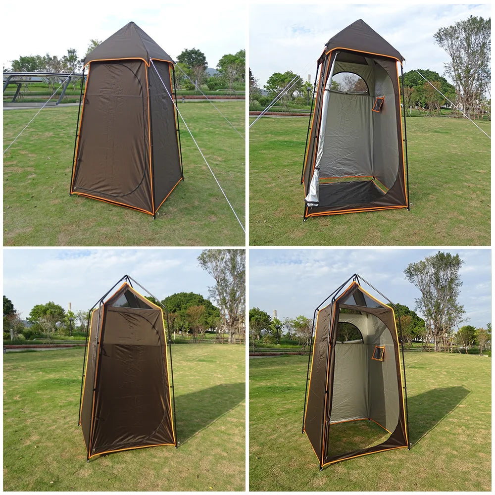 Heavy Duty Shower Tent Outdoor Camping Portable Toilet Tent Privacy Changing Room for Seaside Beach Travel Removable Bathroom