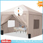 8x8 Pop-Up Canopy Tent with Sidewall & Roller Shutter Ventilation Window, Outdoor Gazebo Closed Waterproof, Bonus 4 Sandbags