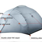 3F UL Gear Qinkong 3P 3-Person 4-Season Camping Tent 15D Silnylon Coating with Matching Ground Sheet Ultralight Outdoor