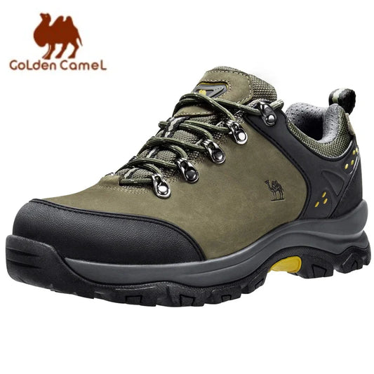 GOLDEN CAMEL Hiking Shoes for Men Waterproof Outdoor Low-top Hiking Boots Leather Men's Trekking Shoes Walking Male Sneakers New