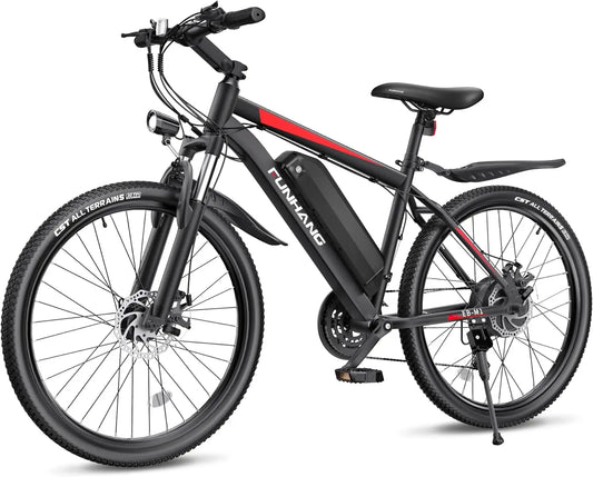 Electric Bike for Adults, 26'' 750W Peak Ebike, Up to 50 Miles 21.7MPH Electric Mountain Bike with 48V 374.4WH Removable Battery