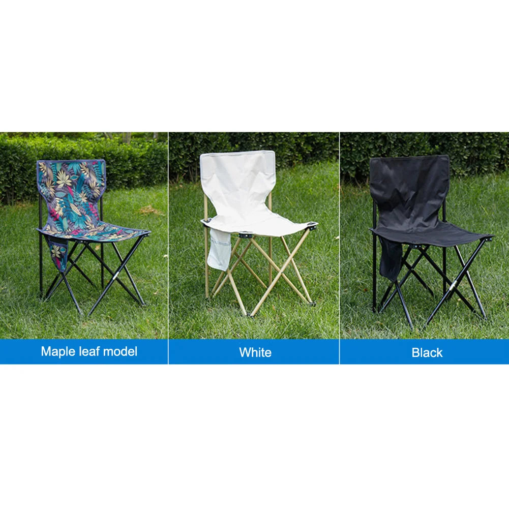 Outdoor Portable Folding Chair With Storage Bag Foldable Car Outdoor Chair Lightweight Bearing Strong Ride Comfort Camping Gear