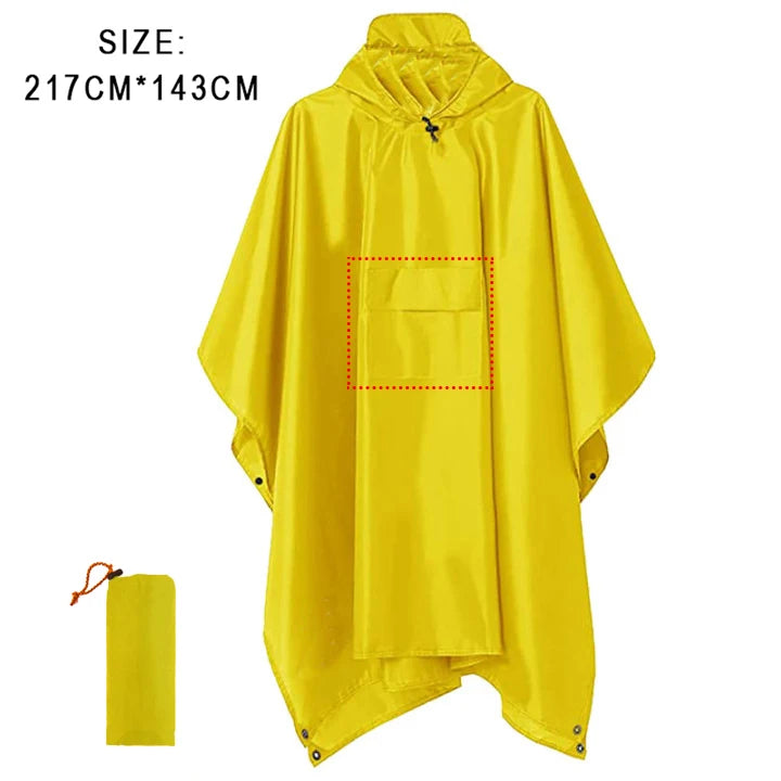 3 In 1 Outdoor Military Waterproof Raincoat Rain Coat Men Raincoat Women Awning From The Rain Motorcycle Rain Poncho Picnic Mat