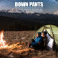 Outdoor Thermal Goose Down Pants Both Side Open Zipper Windproof Waterproof Camping Climbing Men Women Winter Trousers S-5XL