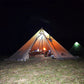 Lightweight Tipi Hot Tents with Stove Jack, Standing Room,Teepee Tent for Hunting, Family Team Camping,Brown, 6-8Persons