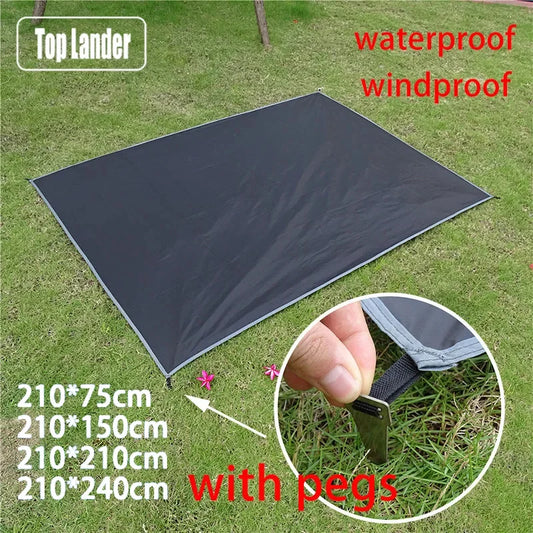 Waterproof Camping Mat with Pegs Tent Mattress Outdoor Picnic Blanket Ultralight  Large Portable Pocket Travel Mat Beach Mat