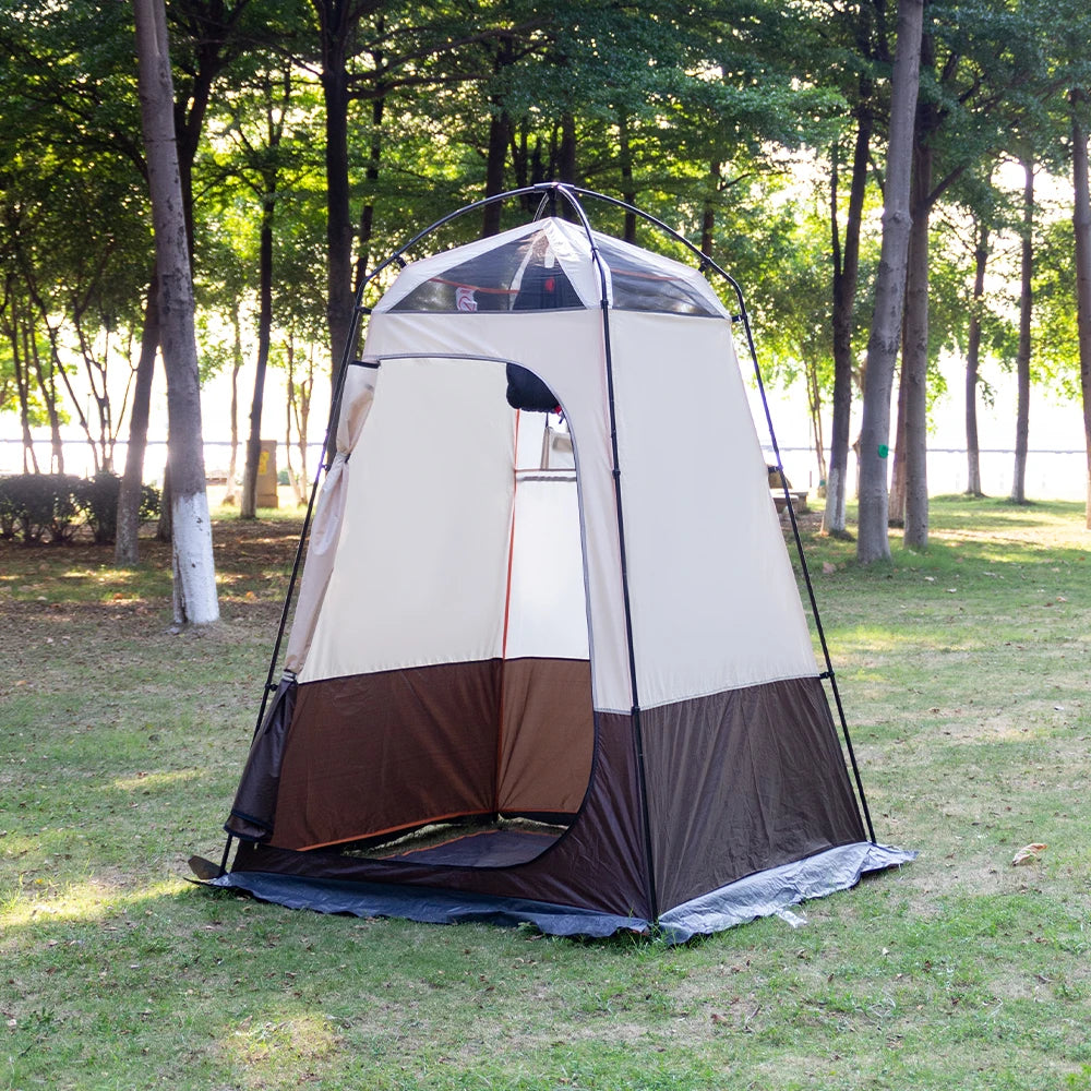 Portable Outdoor Privacy Shower Tent Double-Layer Sun Shelter for Camping Dressing Changing Room Toilet Hiking Fishing Picnic