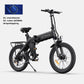 Black ENGWE-Electric Bicycle for Adults, City Bike Motor, Powerful Motor, Electric Bicycle, 20*3.0in, 36V 19.2AH, 250W, 25 km/h